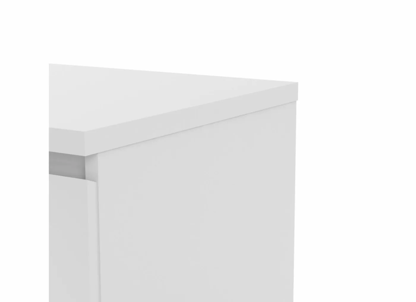 Commode Naia 80x40x101cm - melamine - wit hoogglans