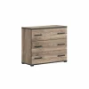 Commode Veronique 98x40x82cm - decor & glas - zwart