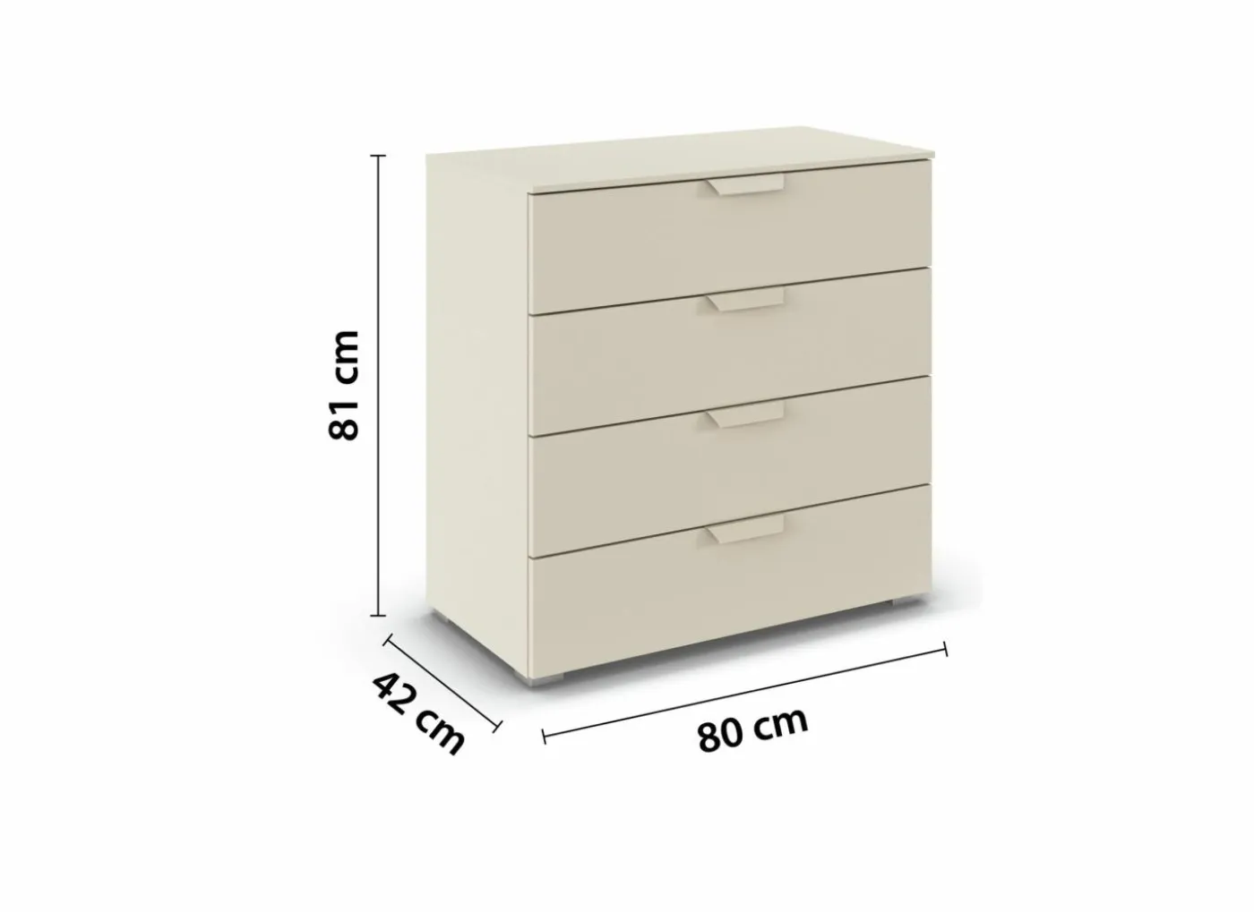 Commode 80x42x81cm - decor - champagne
