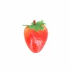 Deco Aardbei H3,7cm - kunststof - rood & groen
