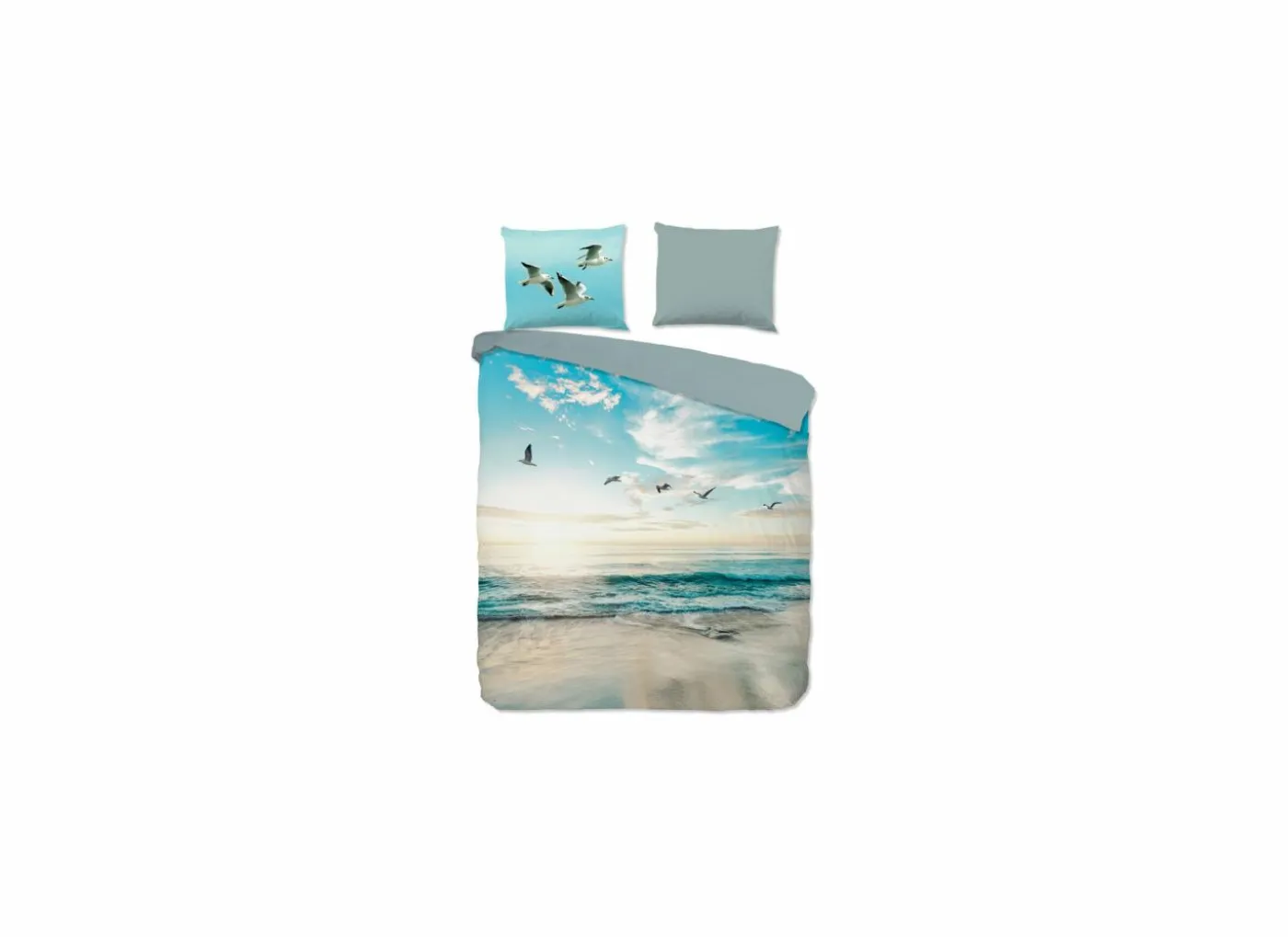 Dekbedovertrek Brisa 240x220cm - katoen - aqua