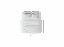 Dekbedovertrek Edie 260x240cm - microvezel - wit