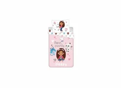 Dekbedovertrek Gabby's Dollhouse 140x200cm - polyester/katoen - roze