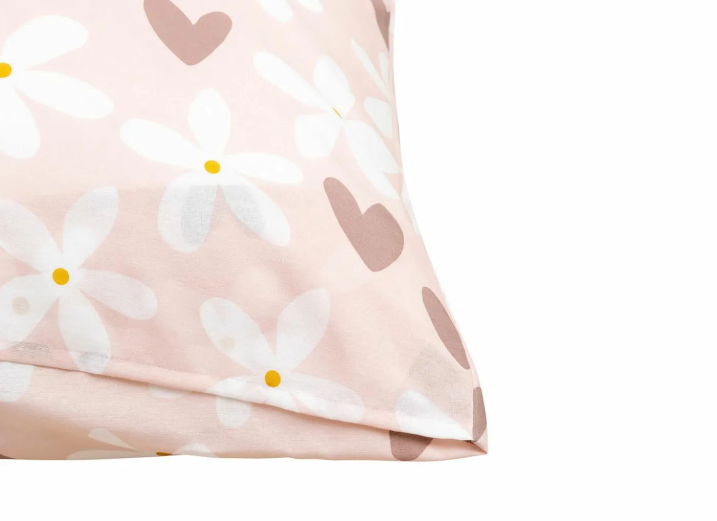 Dekbedovertrek Hartmotief 140x200cm - polyester & katoen - roze