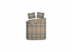 Dekbedovertrek Leonardo 140x220cm - katoen flanel - beige