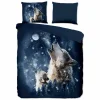 Dekbedovertrek Moon 240x220cm - microvezel - blauw