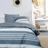 Dekbedovertrek Sunshine 240x220cm - katoen - blauw & wit