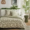 Dekbedovertrek Sunshine  220x240cm - katoen - groen & wit