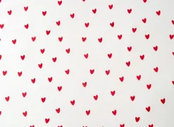 Dekbedovertrek 140x200/220cm - katoen - hearts red