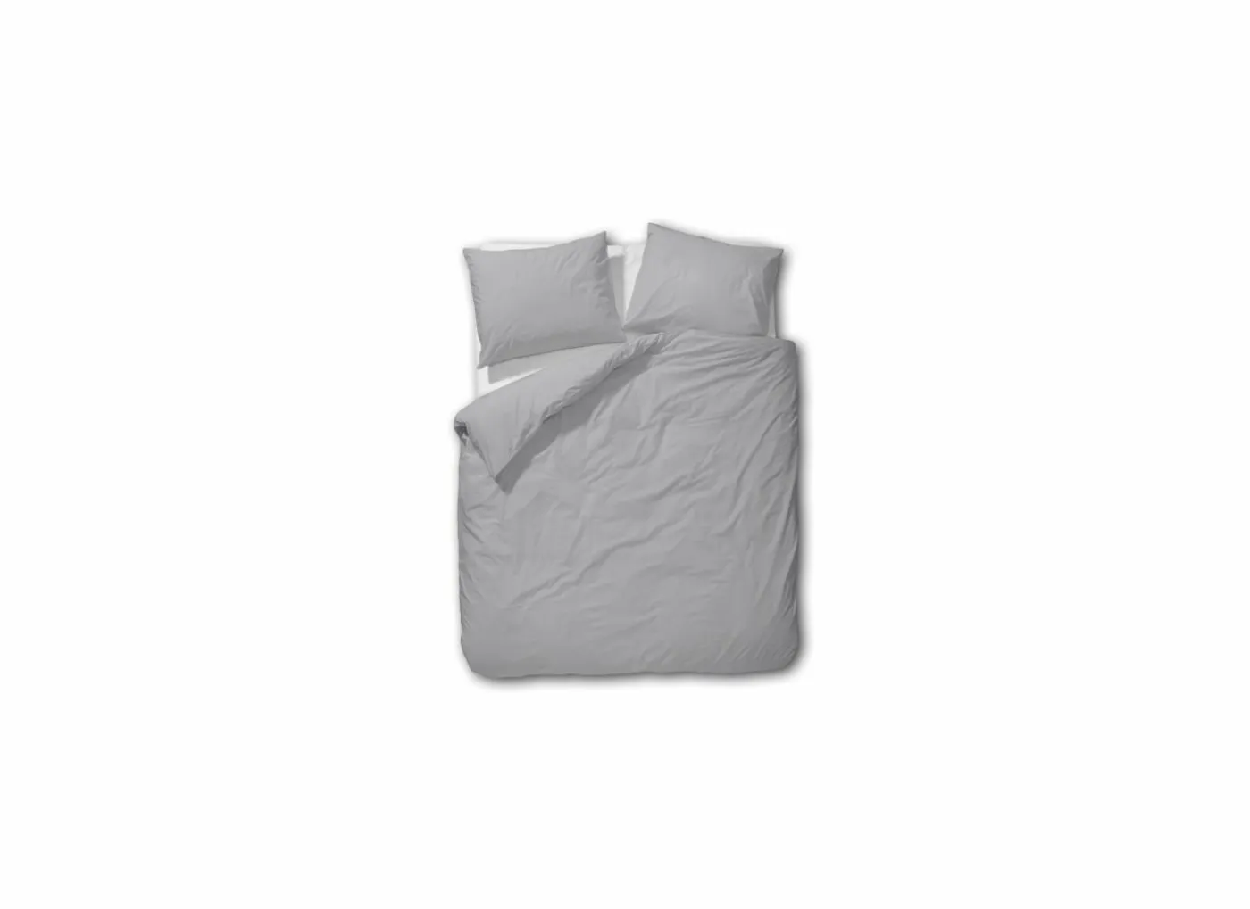 Dekbedovertrek 140x200/220cm - percale katoen - lichtgrijs