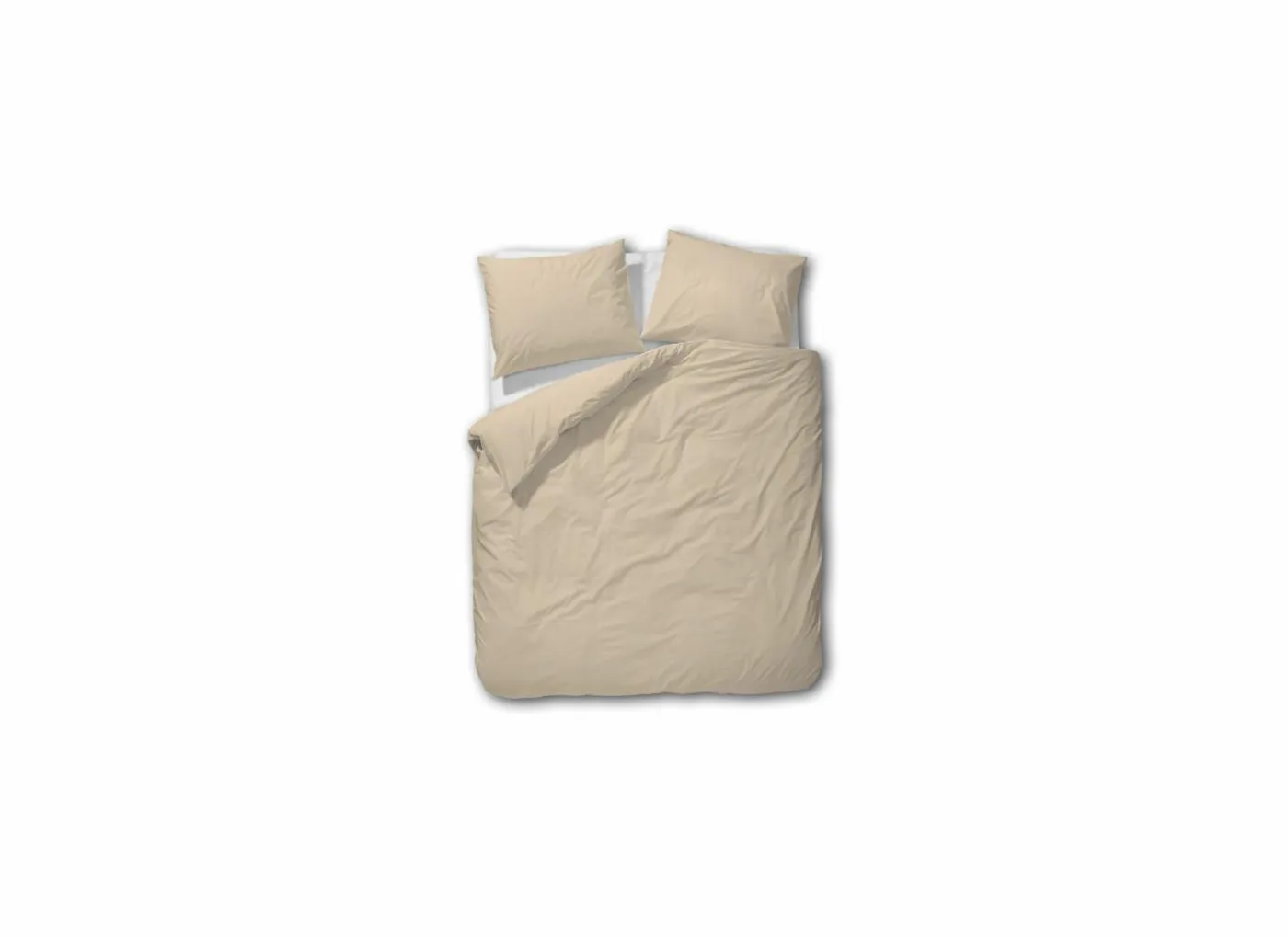 Dekbedovertrek 260x220/240cm - percale katoen - geel