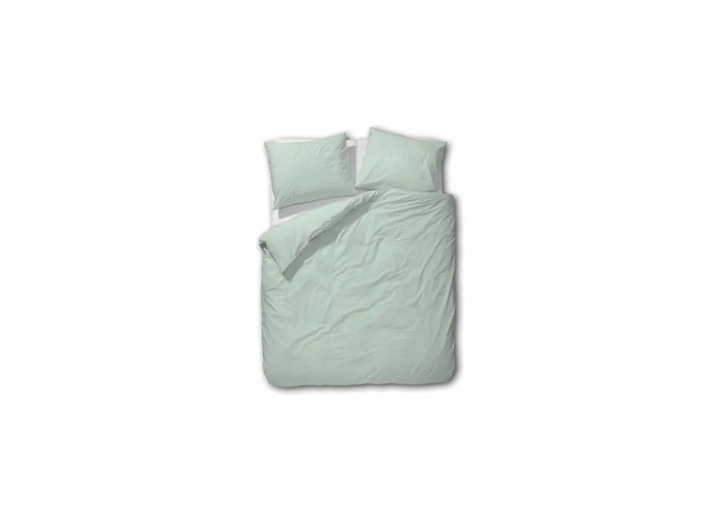 Dekbedovertrek 140x200/220cm - percale katoen - lichtgroen