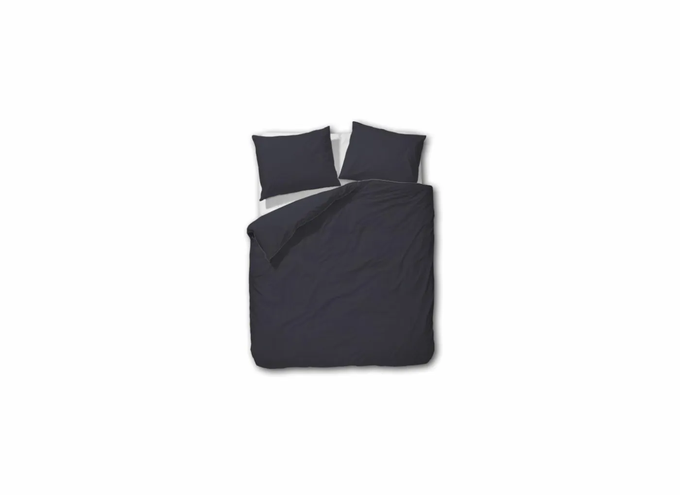 Dekbedovertrek 140x200/220cm - percale katoen - donkergrijs