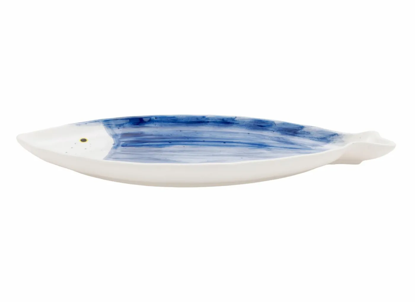 Dessertbord Coral 43x19,7cm - porselein - wit & blauw