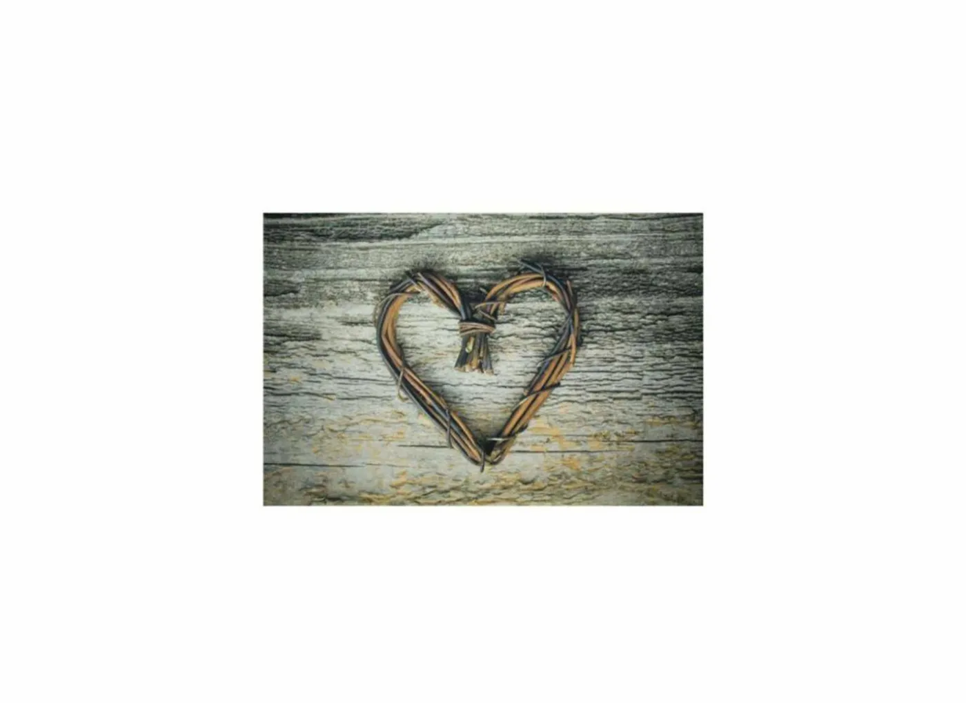 Deurmat Heart Twigs 50x75cm - polyestervezel - beige