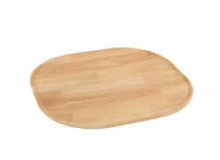 Dienblad 44x44,5cm - rubberhout - naturel