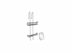 Doucherek Origin met spiegel 26x19x70cm
