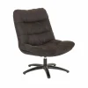 Draaifauteuil Copain 70x74x87cm - microvezel - bruin