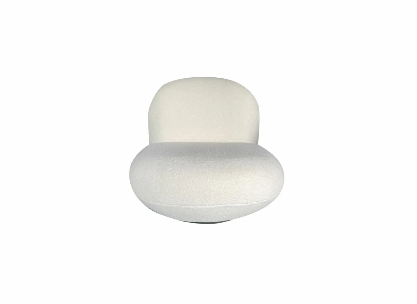 Draaifauteuil Criollo 91x95x71cm - bouclé - wit