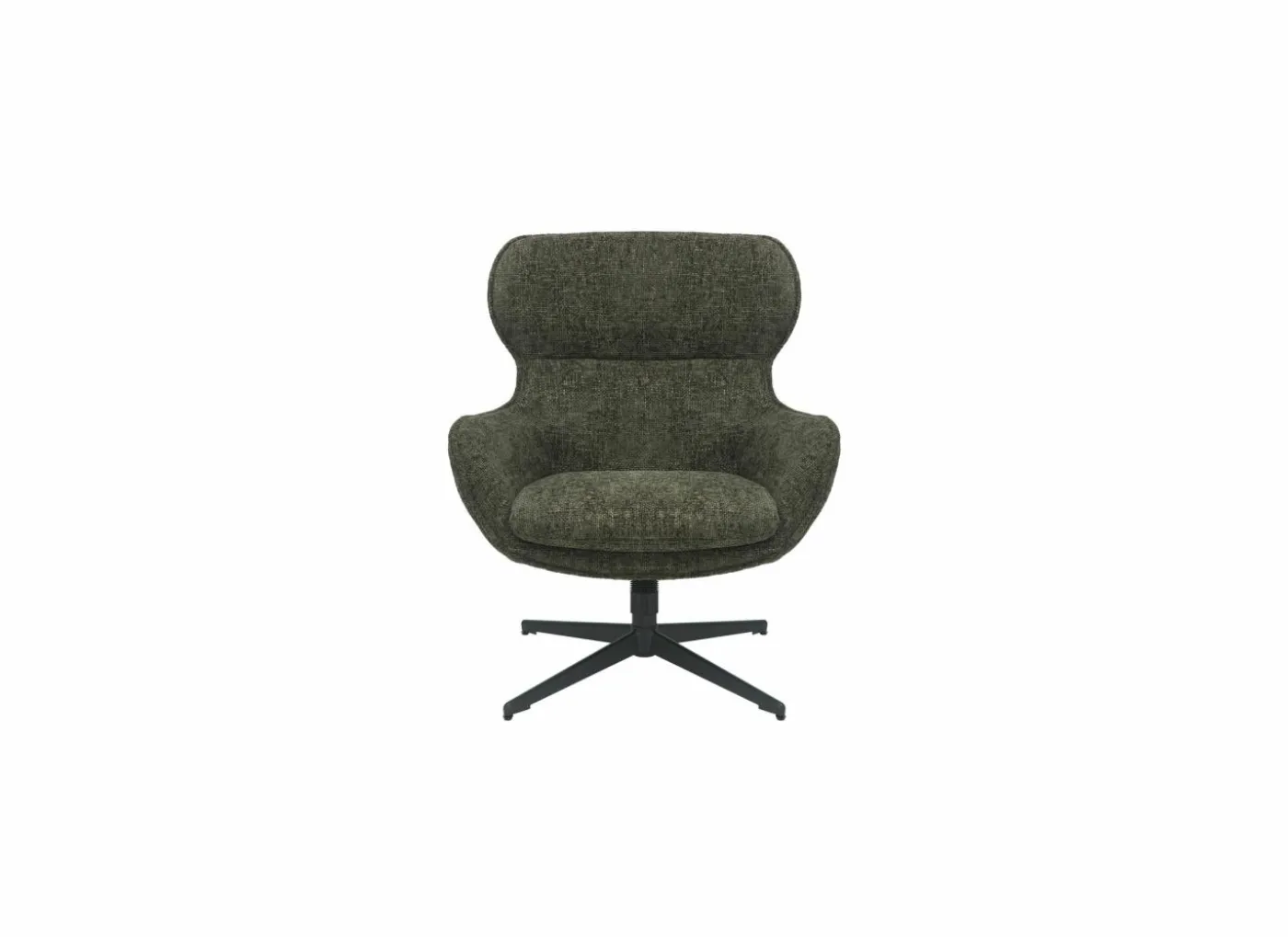 Draaifauteuil Federico 73x79x88cm - polyestervezel - donkergroen