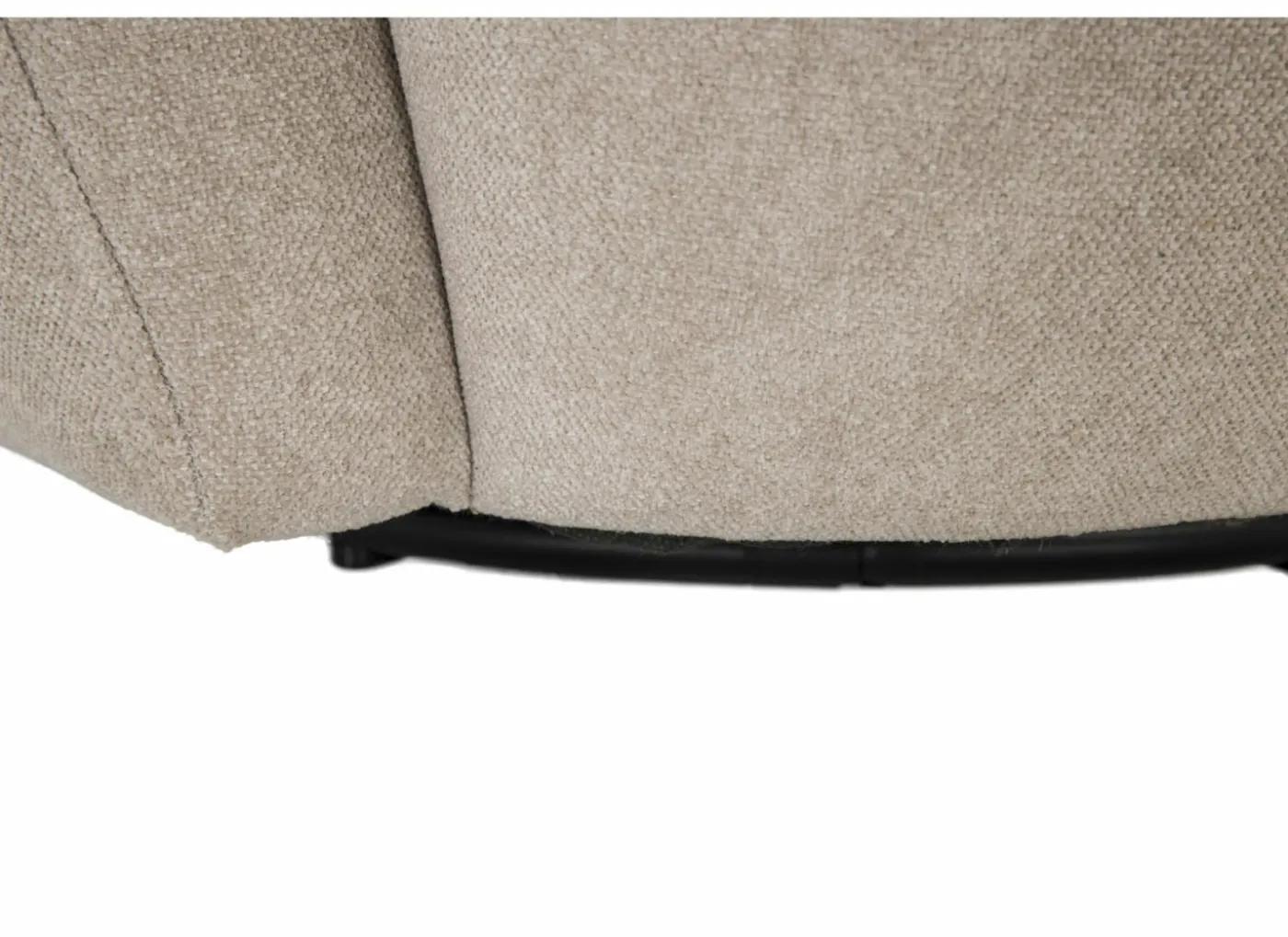 Draaifauteuil Gela 85x95x80cm - stof - lichtbruin