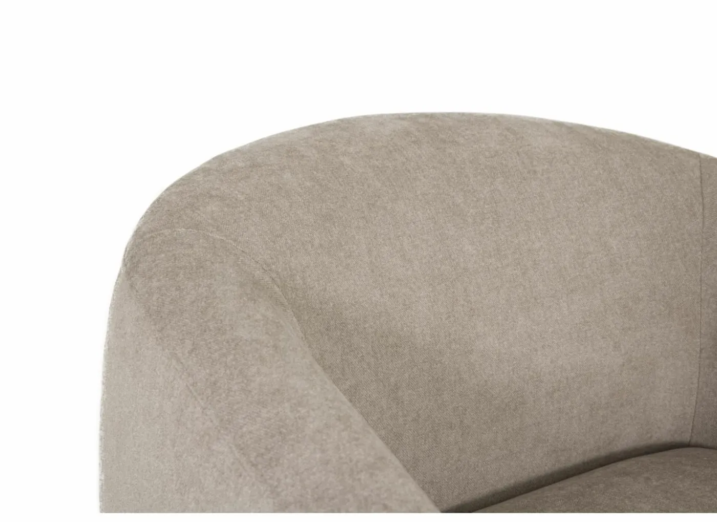 Draaifauteuil Gela 85x95x80cm - stof - lichtbruin