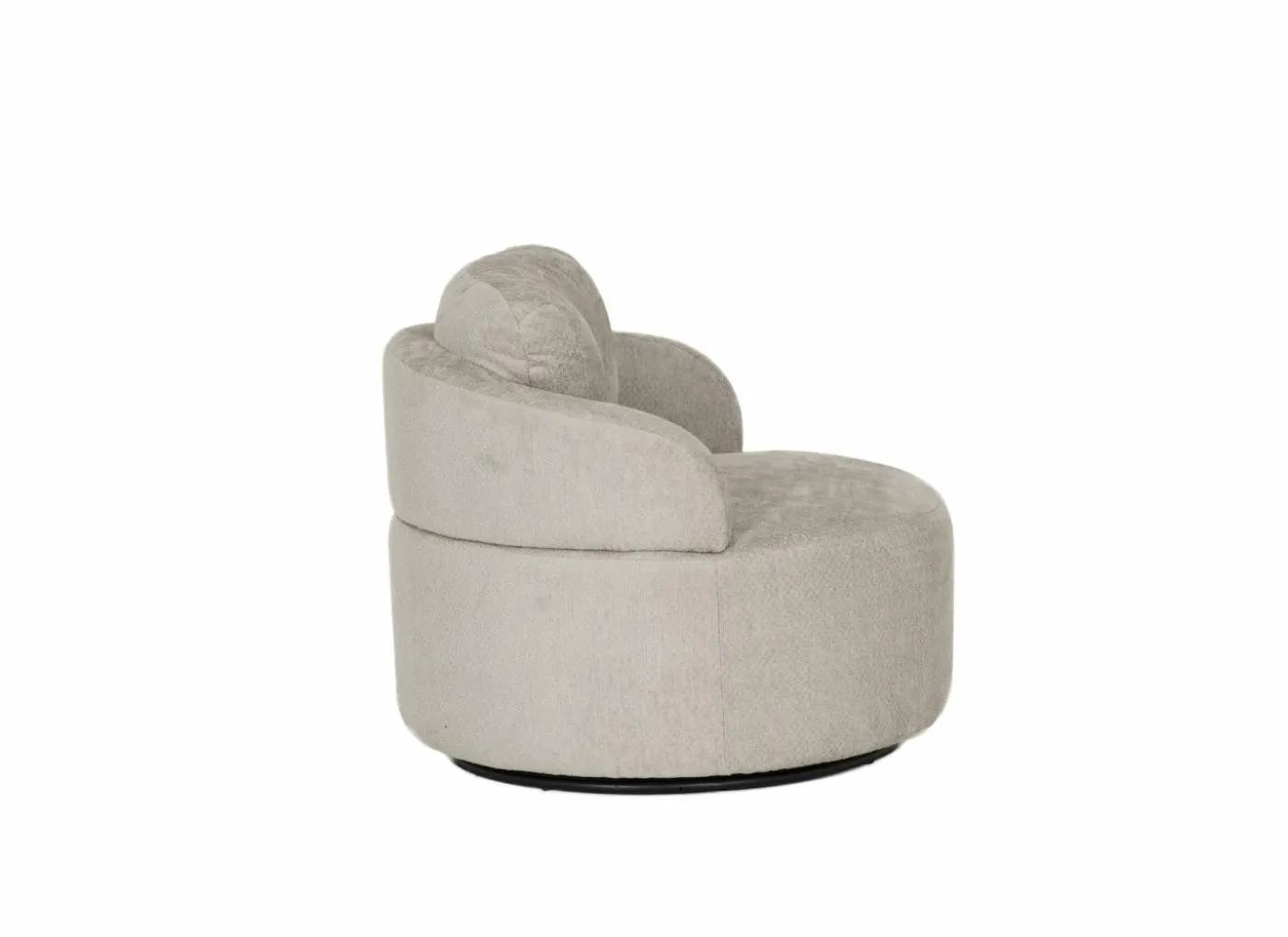 Draaifauteuil Noto Ø94x80cm - stof - beige