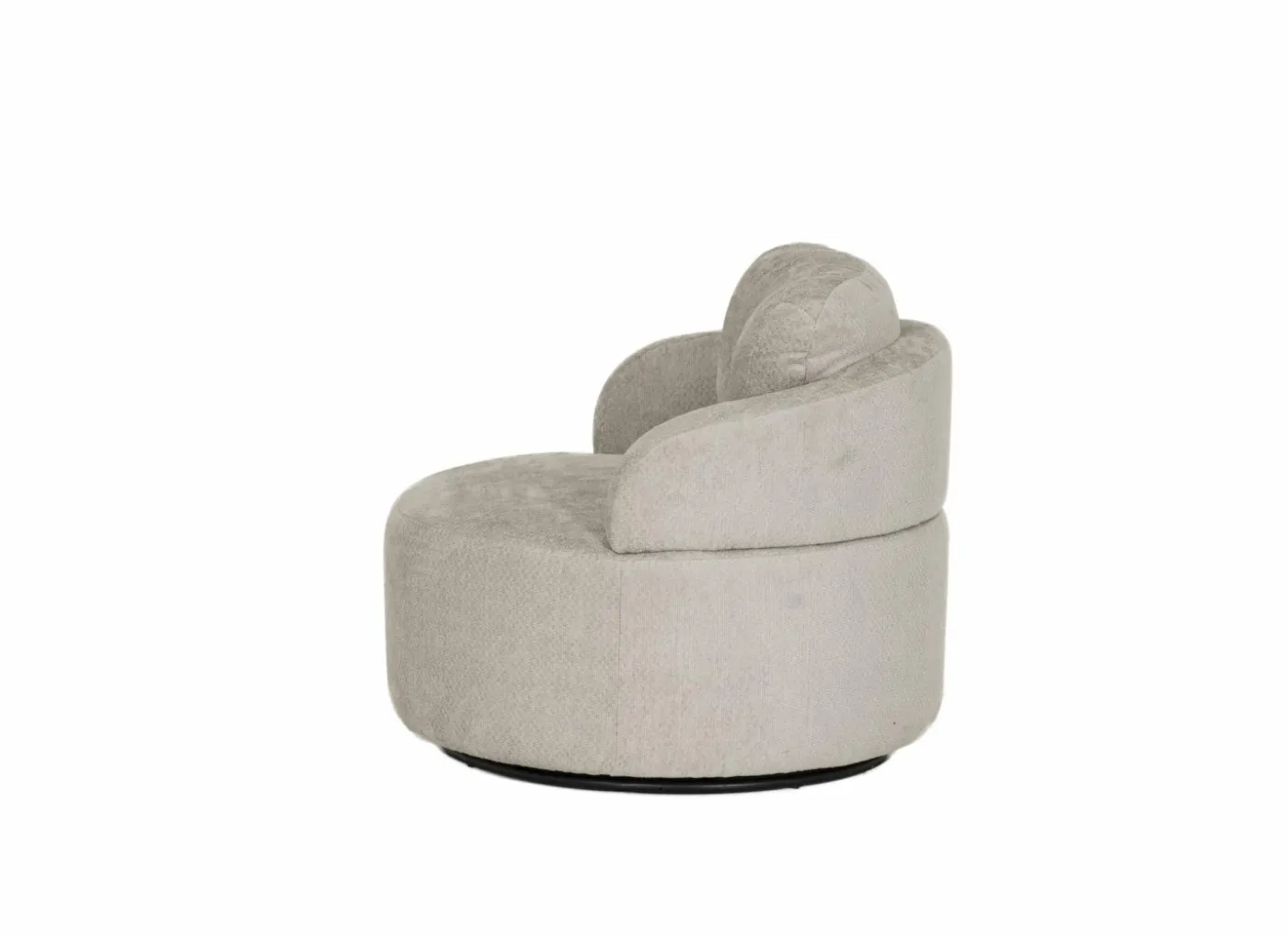 Draaifauteuil Noto Ø94x80cm - stof - beige