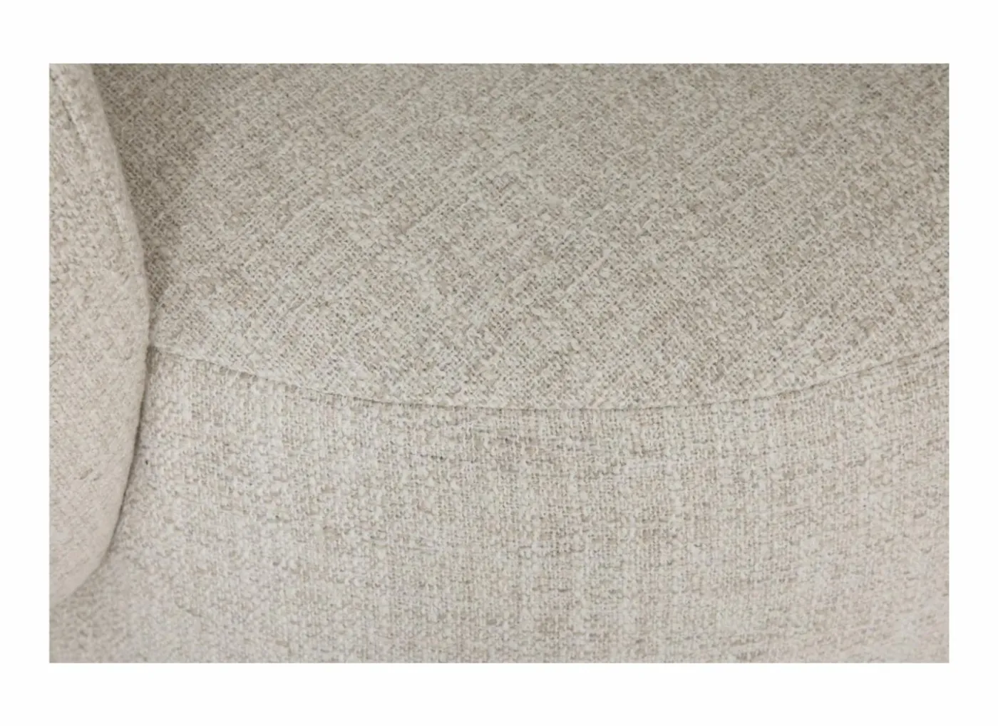 Draaifauteuil Pasoa Ø90x82cm - stof - beige naturel