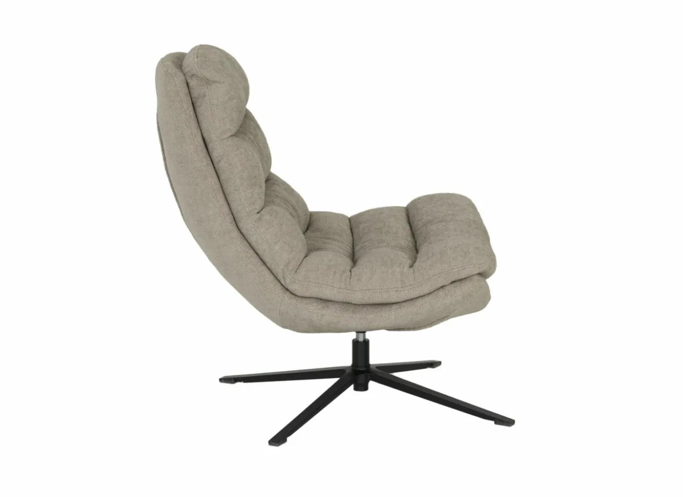 Draaifauteuil Pole Pole 82x92x100cm - stof - beige