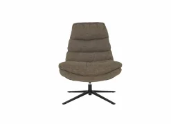 Draaifauteuil Pole Pole 82x92x100cm - stof - bruin