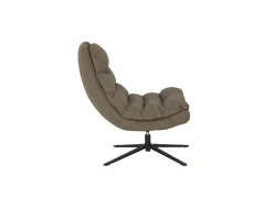 Draaifauteuil Pole Pole 82x92x100cm - stof - bruin