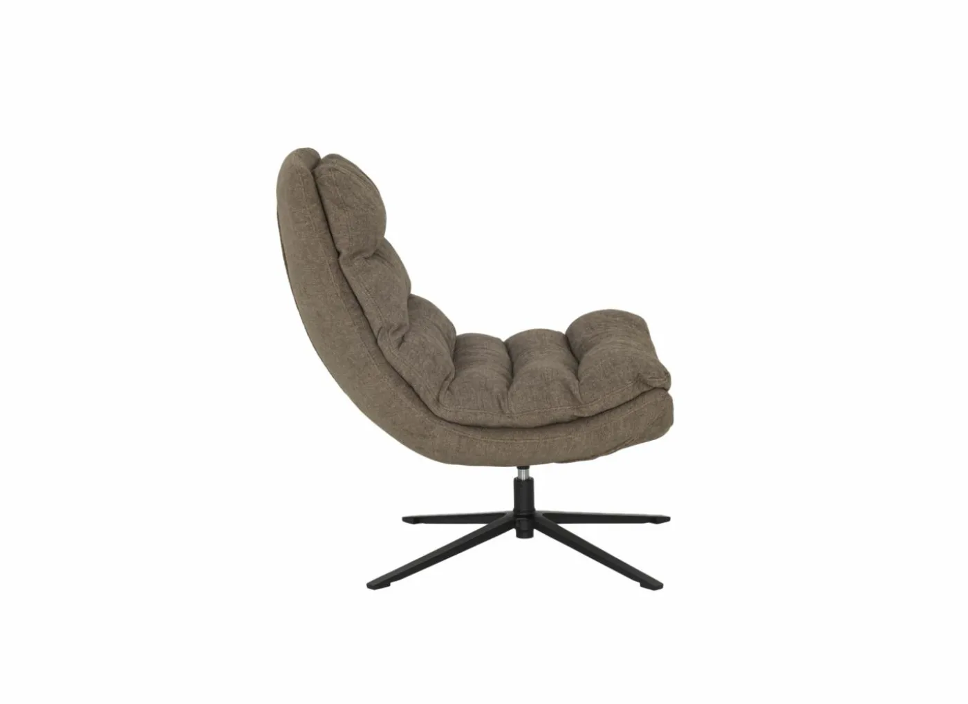 Draaifauteuil Pole Pole 82x92x100cm - stof - bruin