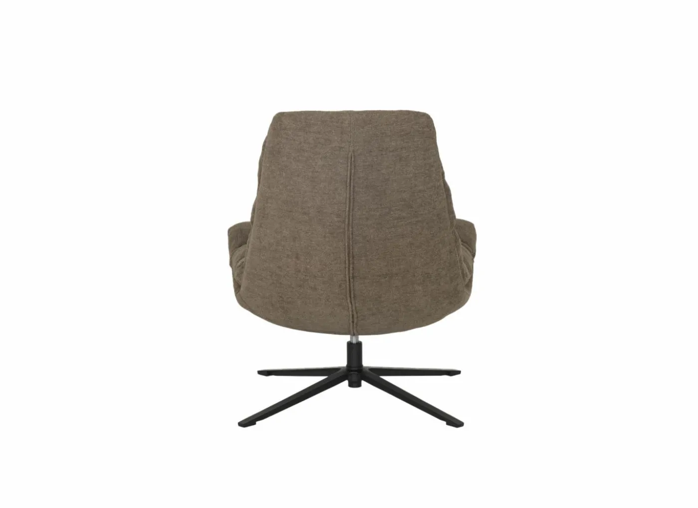 Draaifauteuil Pole Pole 82x92x100cm - stof - bruin