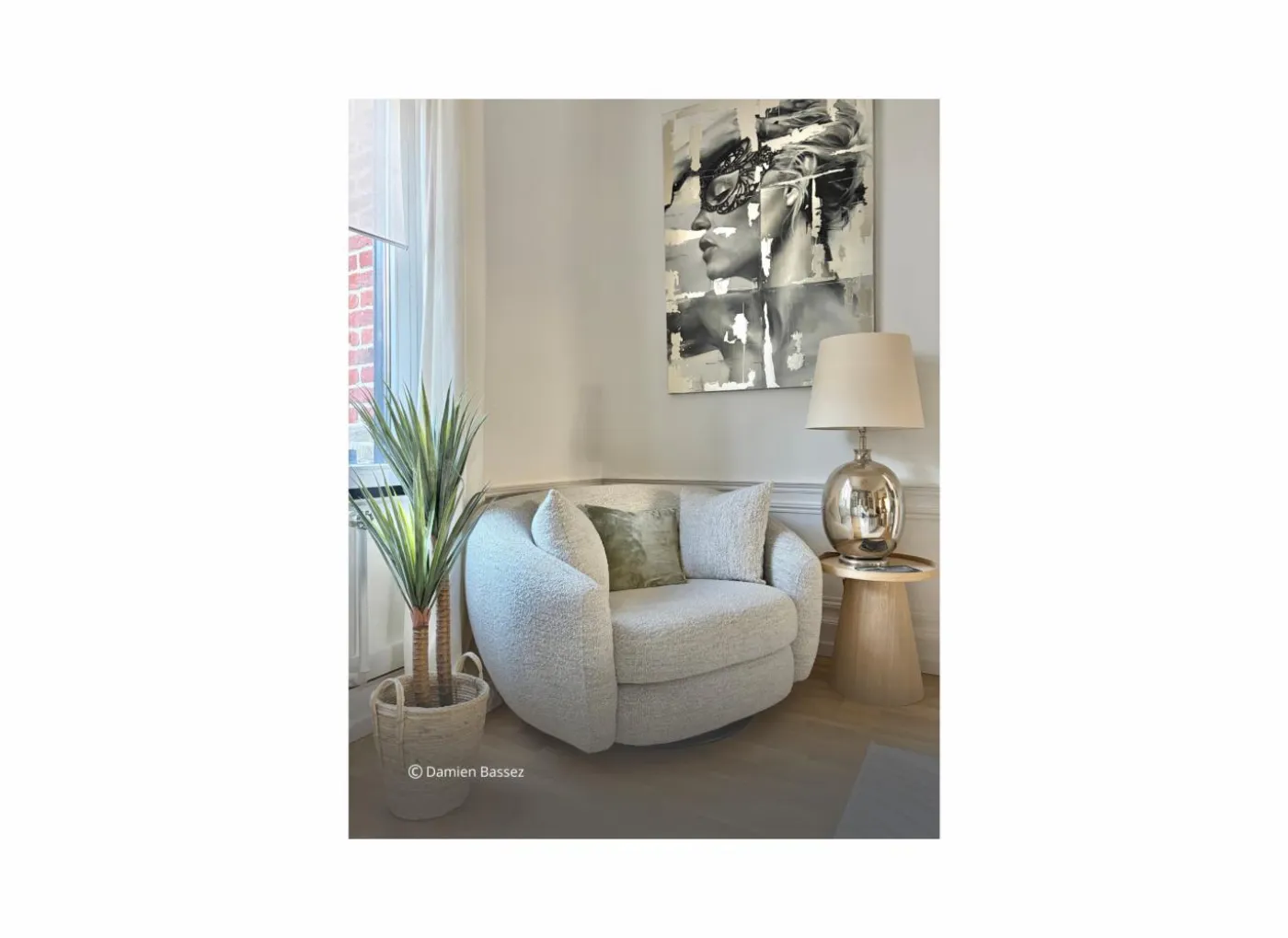 Draaifauteuil Rush 133x104x76cm - stof - cotton