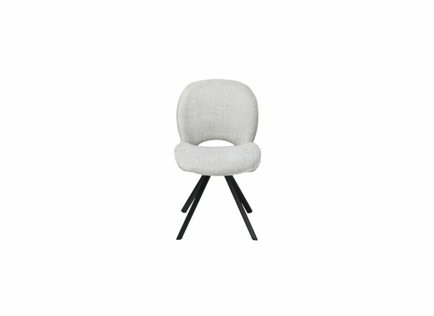 Draaistoel Adrian 60x58x86cm - polyester - wit