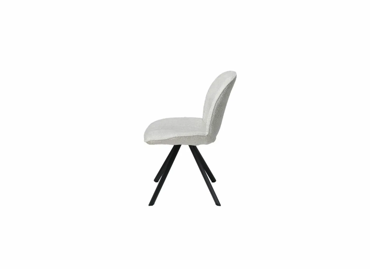 Draaistoel Adrian 60x58x86cm - polyester - wit