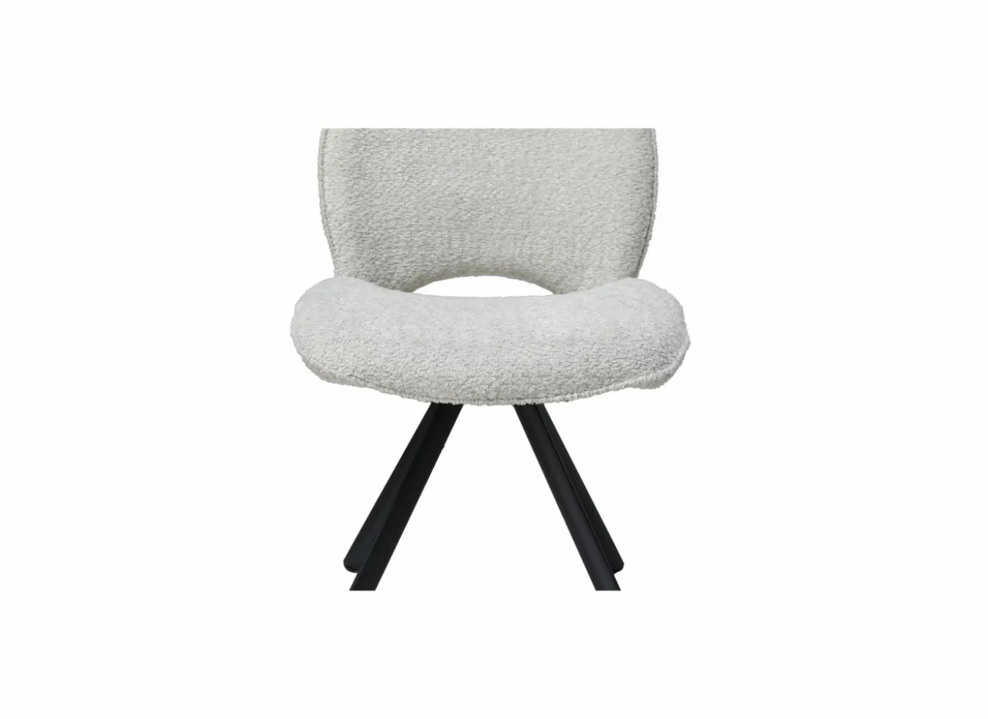 Draaistoel Adrian 60x58x86cm - polyester - wit