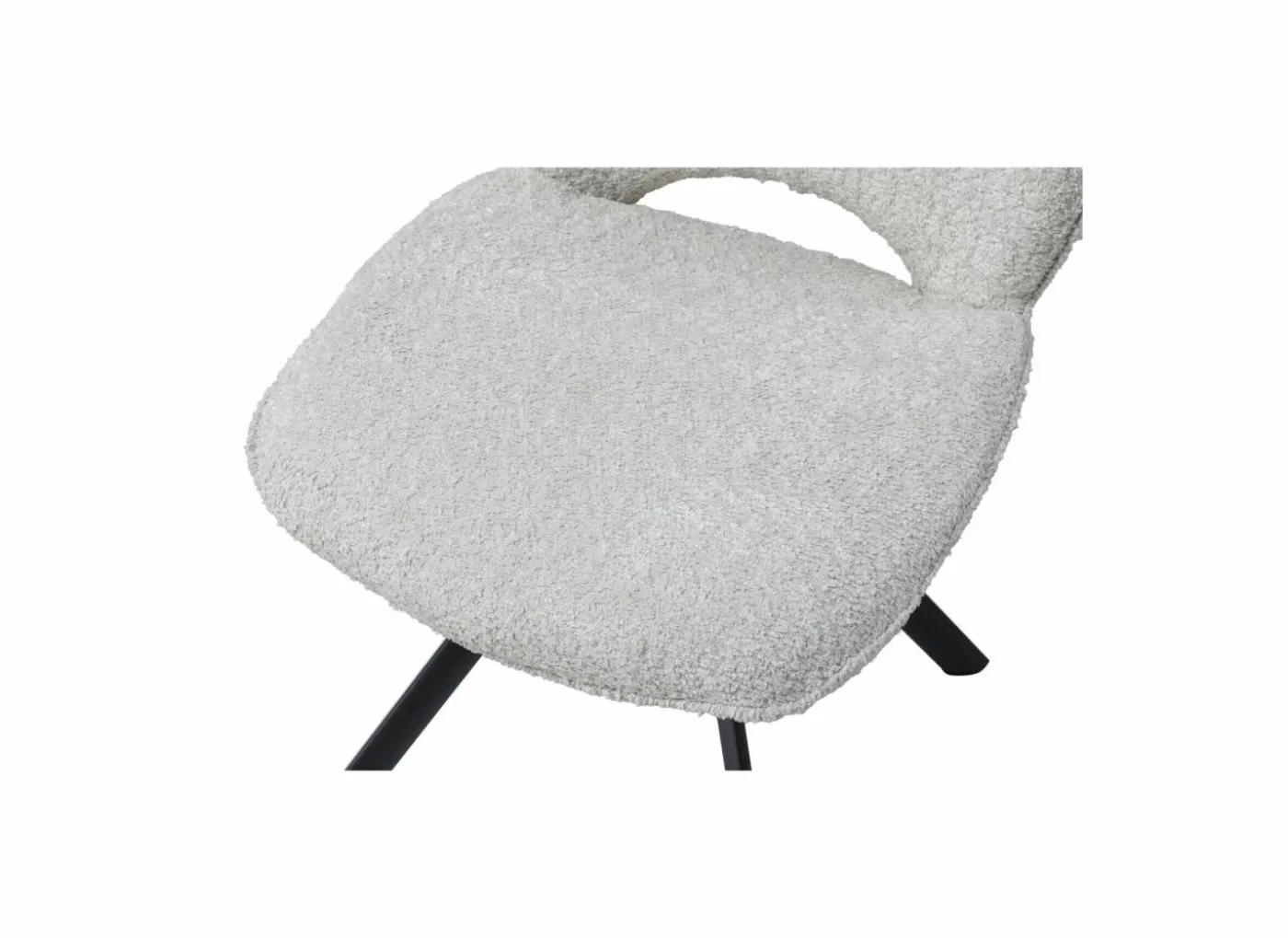 Draaistoel Adrian 60x58x86cm - polyester - wit