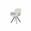 Draaistoel Adrian 60x58x86cm - polyester - wit