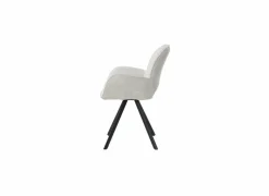 Draaistoel Adrian 60x58x86cm - polyester - wit