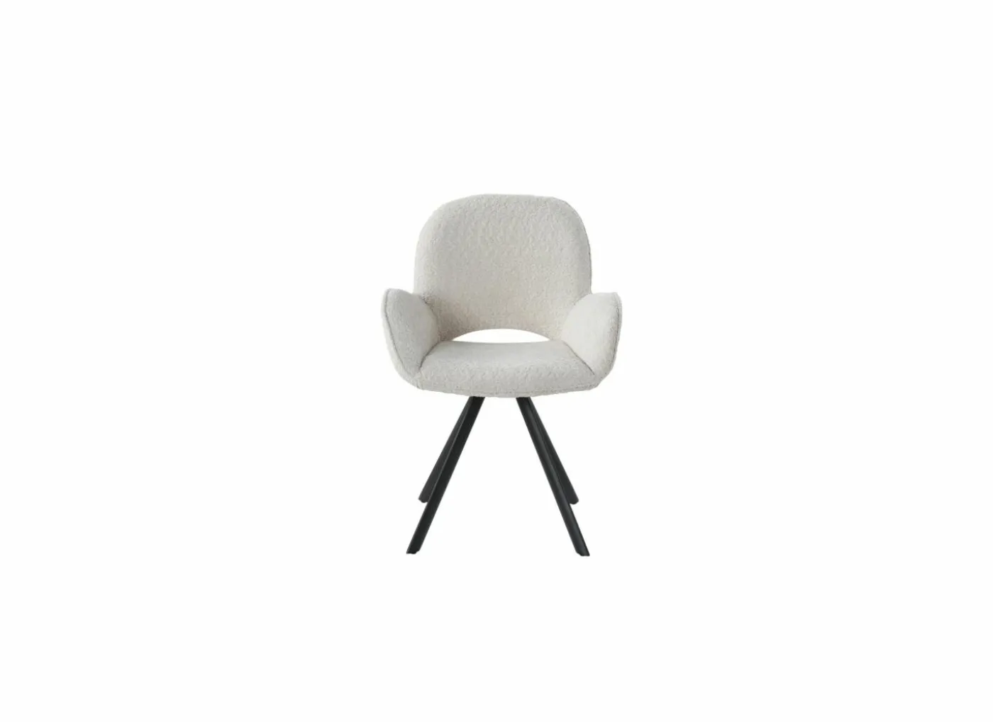Draaistoel Adrian 60x58x86cm - polyester - wit