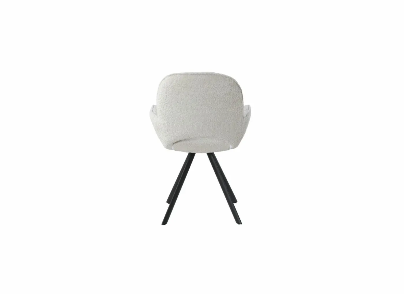 Draaistoel Adrian 60x58x86cm - polyester - wit