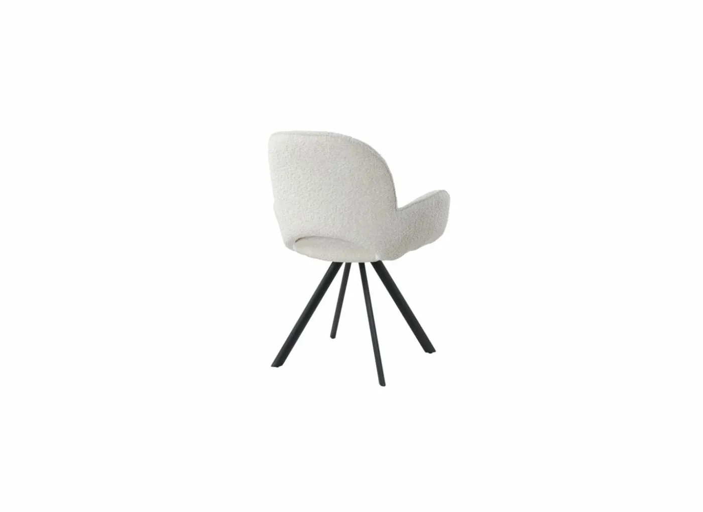 Draaistoel Adrian 60x58x86cm - polyester - wit