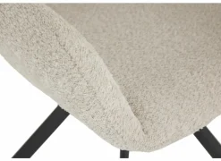 Draaistoel Adrian 60x58x86cm - polyester - wit