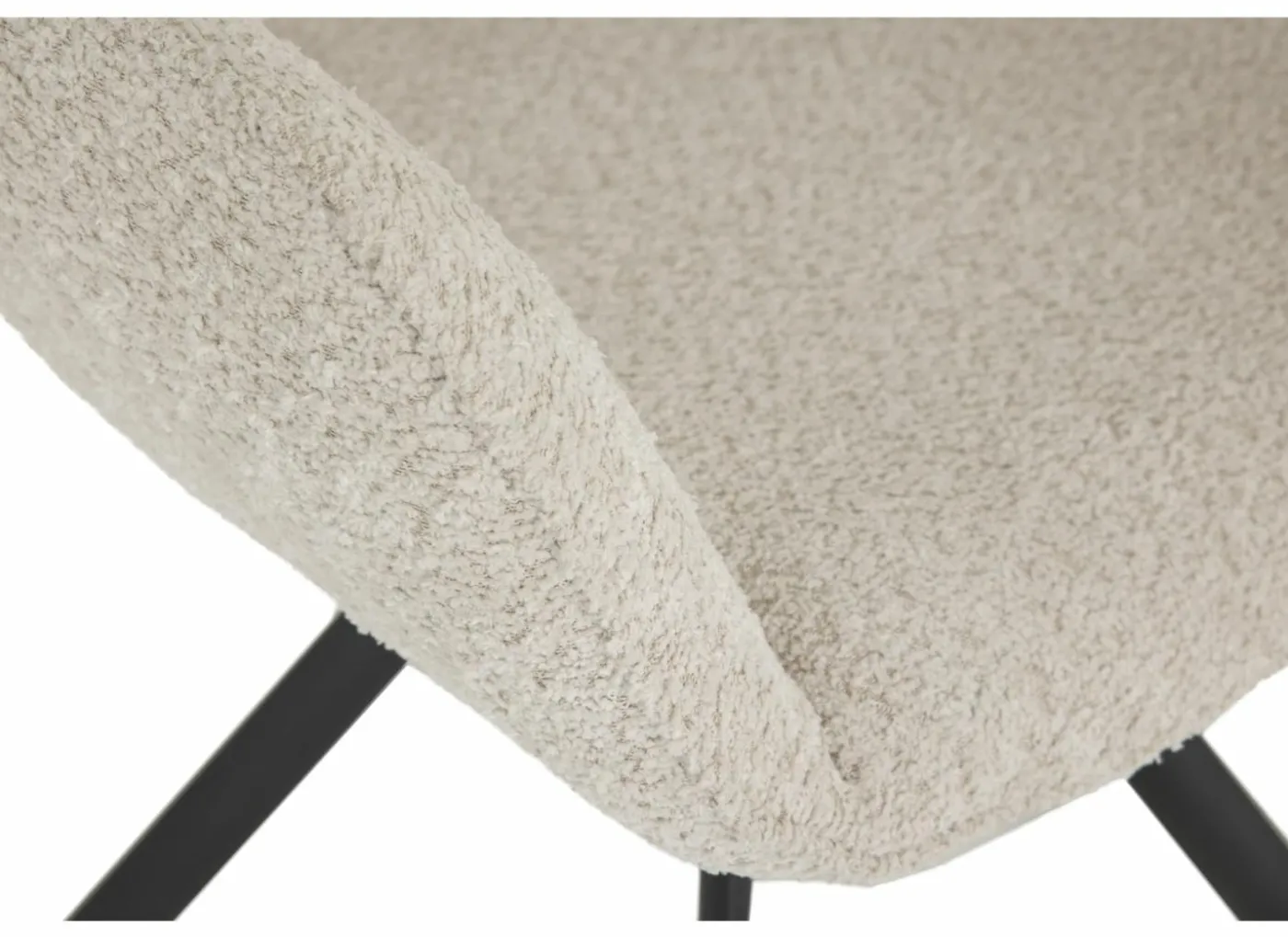 Draaistoel Adrian 60x58x86cm - polyester - wit