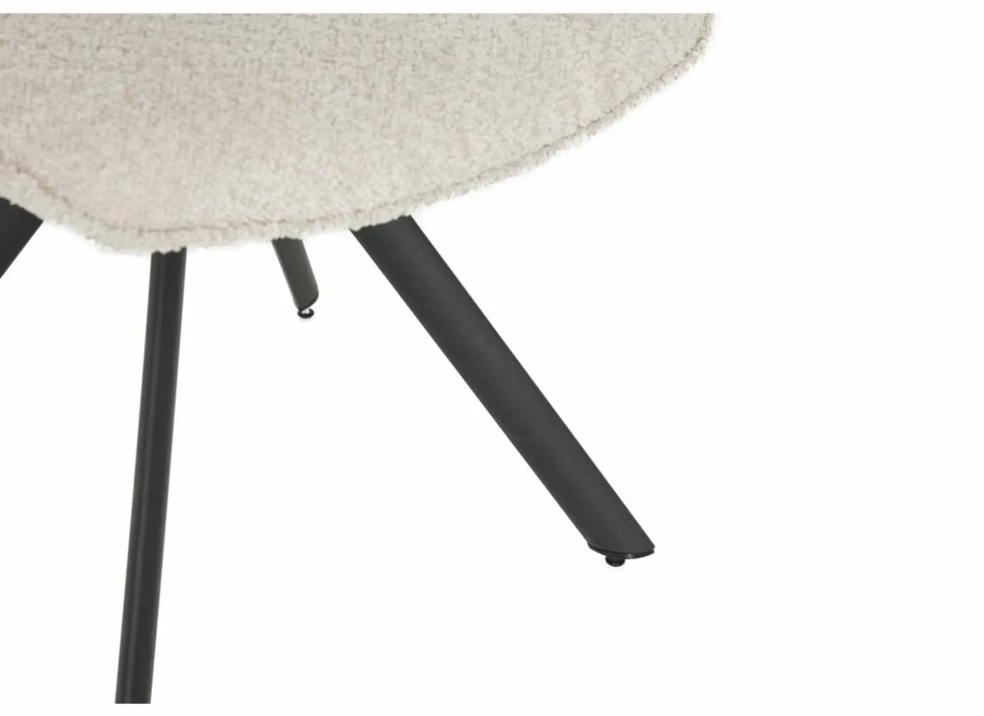 Draaistoel Adrian 60x58x86cm - polyester - wit