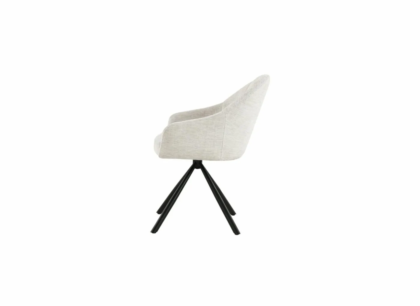 Draaistoel Alani 51,5x63x87cm - linnen - beige