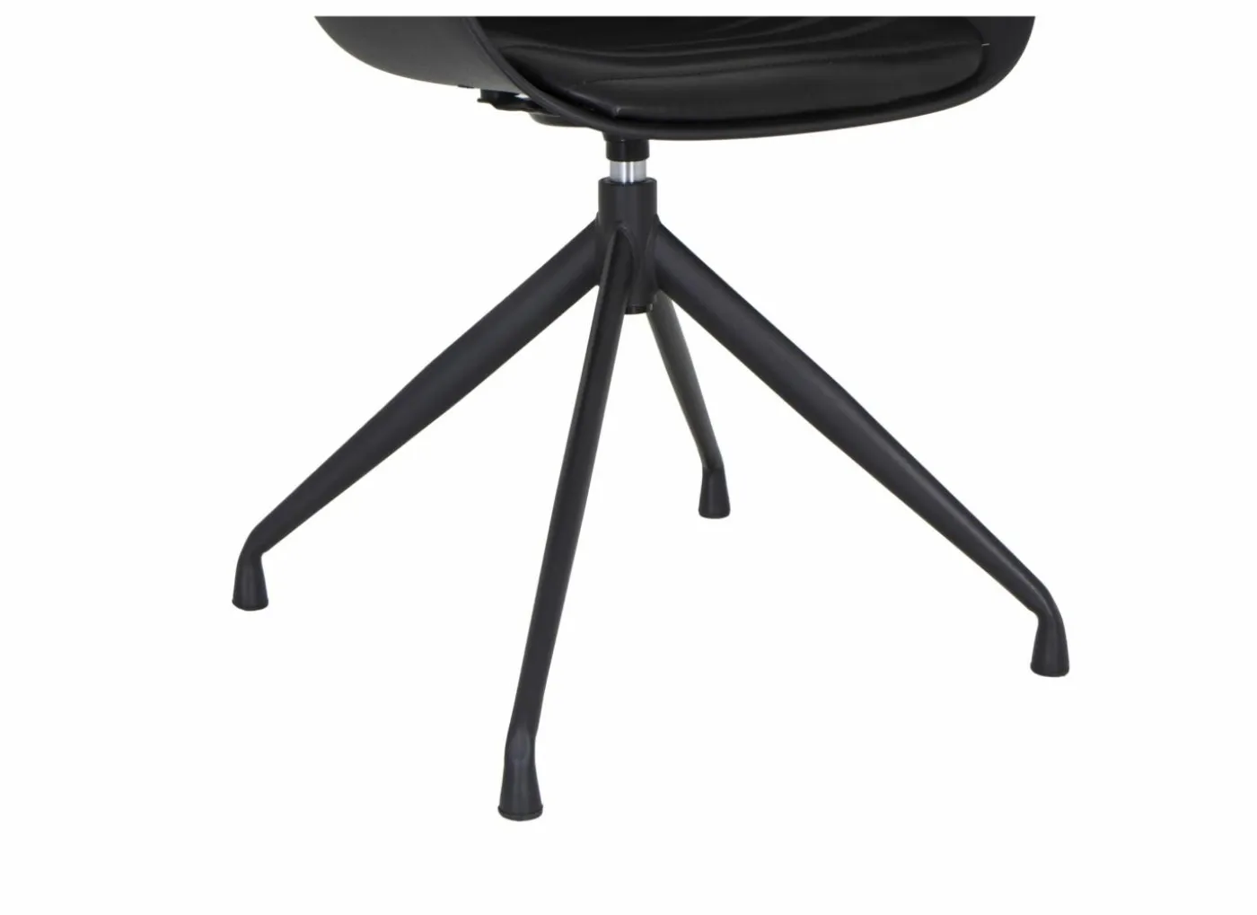 Draaistoel Burning 58x55x83.5cm - lederlook - zwart