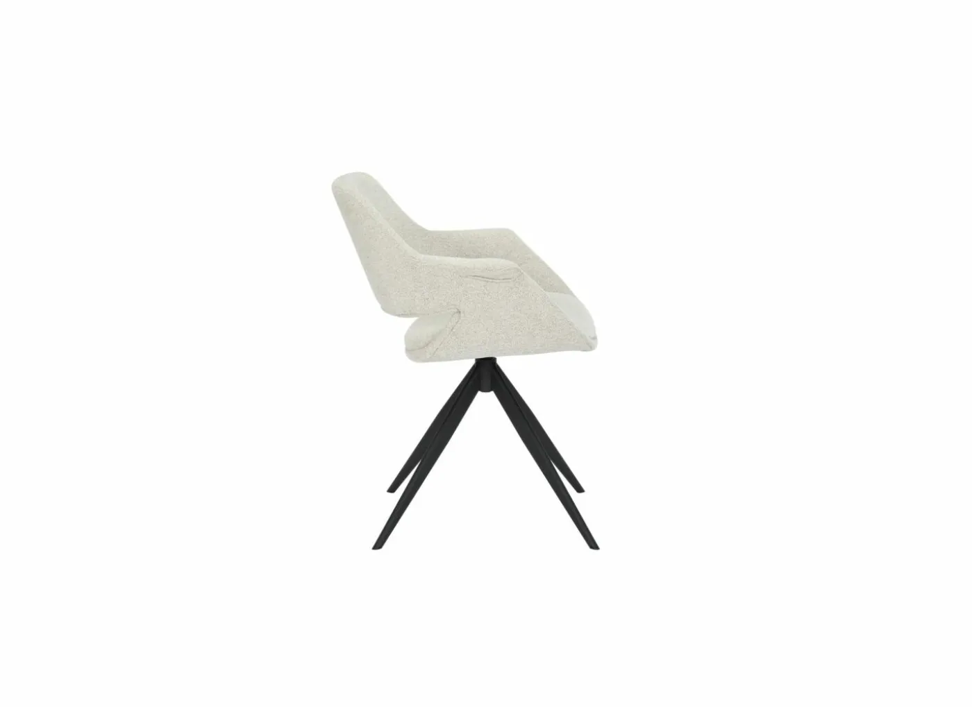 Draaistoel Commander 58x58x77,5cm - stof - cream